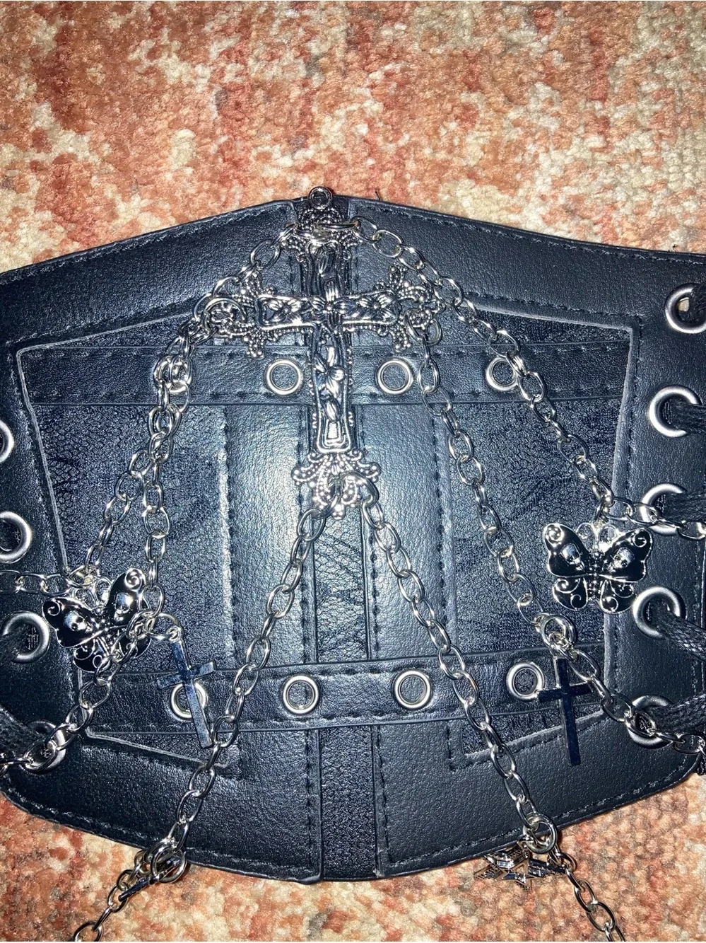 Black Chain Corset Belt